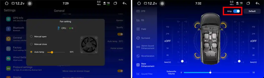 Cooling management in an Android head unit